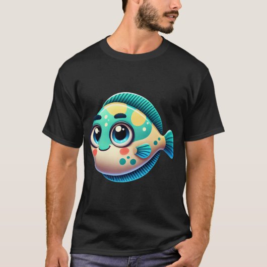 Entzückender Flunderfisch T-Shirt (Vorderseite)