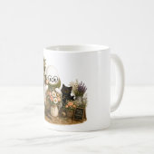 Entzückender Geist arbeitet in gemütlichem Blumeng Kaffeetasse (VorderseiteRechts)
