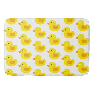 Entzückender gelber Gummi duckt Duckies Badematte