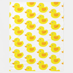 Entzückender gelber Gummi duckt Duckies Fleecedecke