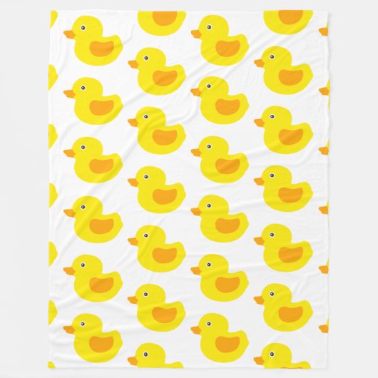 Entzückender gelber Gummi duckt Duckies Fleecedecke (Vorderseite)