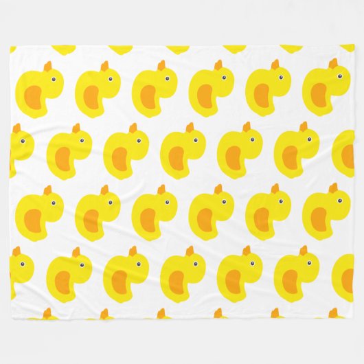 Entzückender gelber Gummi duckt Duckies Fleecedecke (Vorderseite (Horizontal))