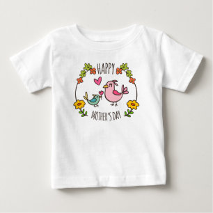 Entzückender glücklicher Bodysuit der Mutter des Baby T-shirt