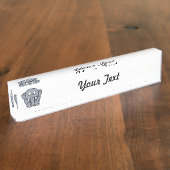 Entzückender grauer Elefant Namensplakette (Seite)