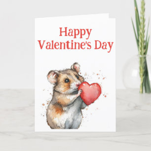 Entzückender Hamster Valentinstag Karte