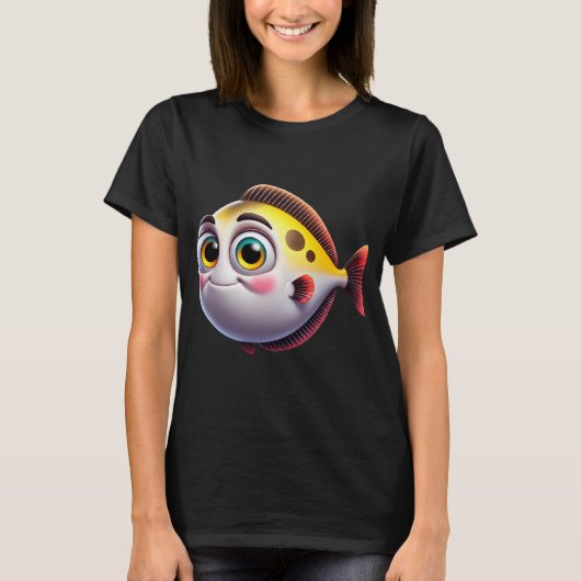 Entzückender Heilbutt Fisch T-Shirt (Vorderseite)
