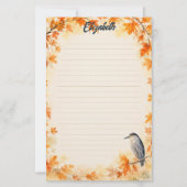 Entzückender Herbstwald mit Reiher  Briefpapier (Vorderseite)