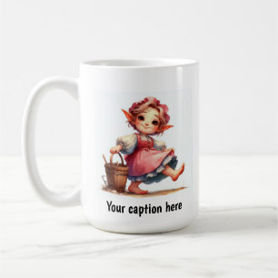 Entzückender junger Munchkin in Vintage-Kleidung Kaffeetasse