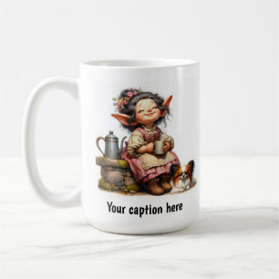 Entzückender junger Munchkin in Vintage-Kleidung Kaffeetasse