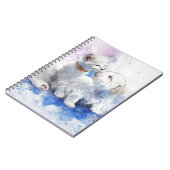 Entzückender Kätzchen-u. Labrador-Welpen-Kuss Notizblock (Linke Seite)