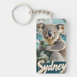 Entzückender Koala mit Sydney Harbour Bridge Schlüsselanhänger