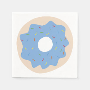 Entzückender Krapfen (blau) Serviette