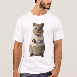 Entzückender lächelnder Quokka in cremefarbener St T-Shirt