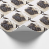 Entzückender Mops-Hund Geschenkpapier (Ecke)
