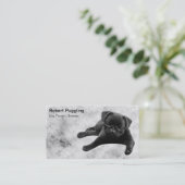 Entzückender Mops-Welpe Visitenkarte (Stehend Vorderseite)