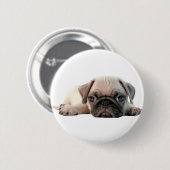 entzückender Mopswelpe Button (Vorne & Hinten)