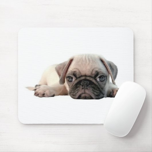 entzückender Mopswelpe Mousepad (Mit Mouse)