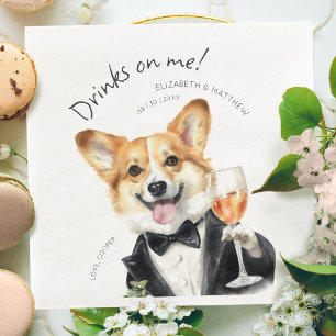 Entzückender Pembroke Welsh Corgi Kellner Serviette