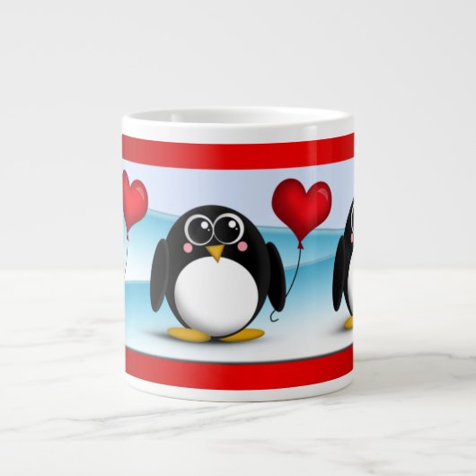 Entzückender Penguin-Herz-Ballon - Tasse des (Vorderseite)