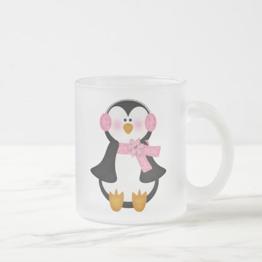 entzückender Pinguin Mattglastasse (Rechts)