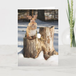 Entzückender "Ren" Chipmunk Feiertagskarte