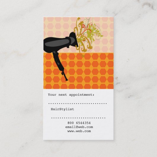 Entzückender Retro Terminkarte (Rückseite)