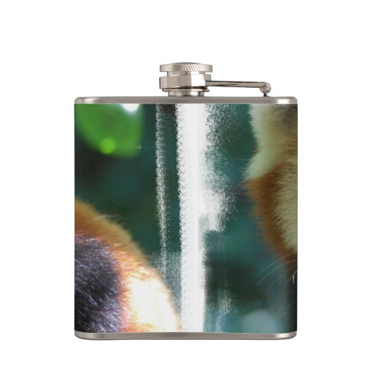 Entzückender roter Panda Flachmann (Rückseite)