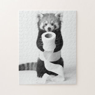Entzückender Roter Panda mit Toilettenpapier Minim Puzzle