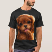 Entzückender Ruby Cavalier Spaniel  T-Shirt (Vorderseite)