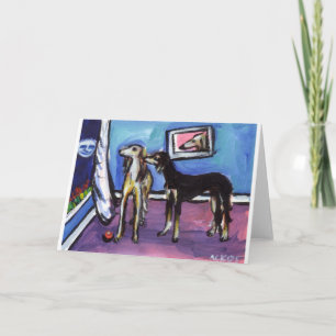 Entzückender Saluki Mondentwurf Karte