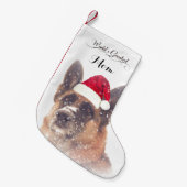 Entzückender Schäferhund-WeihnachtsStrumpf Kleiner Weihnachtsstrumpf (Vorderansicht (hängend))