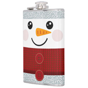 Entzückender Schneemann Flachmann