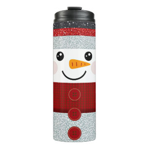 Entzückender Schneemann Thermosbecher