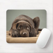 Entzückender Schokoladen-Labrador-Welpen-Entwurf Mousepad (Mit Mouse)