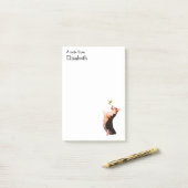 Entzückender Tricolor WaliserCorgi Post-it Klebezettel (Auf Schreibtisch)