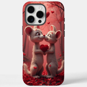 Entzückender Valentinstag Romantische Mäuse in Lie iPhone 16 Pro Max Hülle