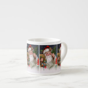 Entzückender Vintage-Weihnachtsmann Espressotasse