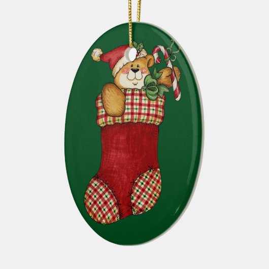entzückender Vintager Teddybär Keramikornament (Links)