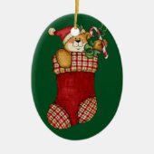 entzückender Vintager Teddybär Keramikornament (Vorne)