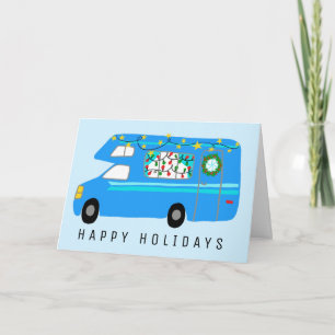 Entzückender Weihnachts-Camper Vintage-RV-Weihnach Karte