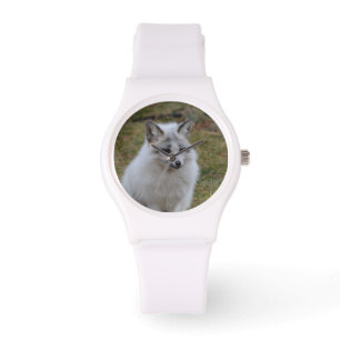 Entzückender weißer Fox Armbanduhr