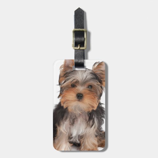 Entzückender Welpe Gepäckanhänger (Vorderseite vertikal)