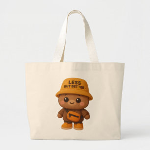 Entzückender "Weniger aber besser"-Bär Öko-Tasche Jumbo Stoffbeutel