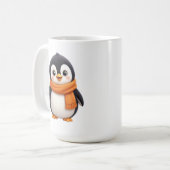 Entzückender Winter Pinguin Kaffeetasse (Vorderseite Links)