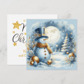 Entzückender, wunderlicher Schneemann, anpassbar Feiertagskarte (Vorne/Hinten)