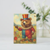 Entzückender Zirkusbär Postkarte (Stehend Vorderseite)
