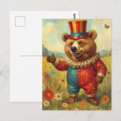 Entzückender Zirkusbär Postkarte (Vorne/Hinten)