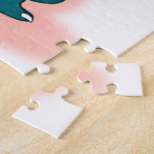 Entzückendes aquamarines T-Rex Puzzle (Seite)