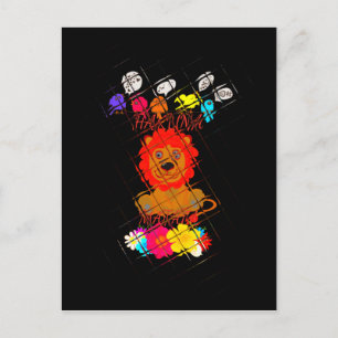 Entzückendes Baby-Löwen-Kunst-Design-Motiv Postkarte