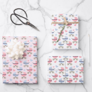 Entzückendes Babywagen-Geschenkpapier  Geschenkpapier Set